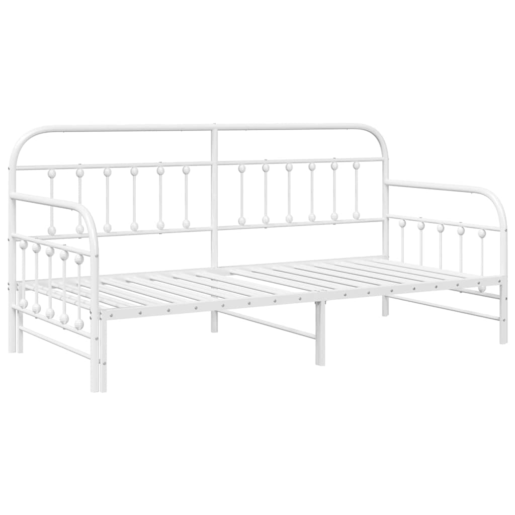 Dagsengramme Hvid 90 x 190 cm Pulverlakeret stål