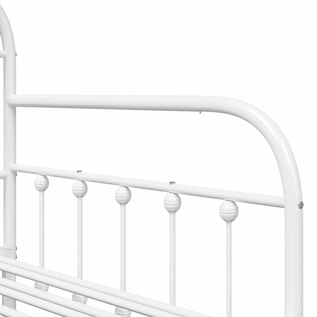 Dagsengramme Hvid 90 x 200 cm Pulverlakeret stål
