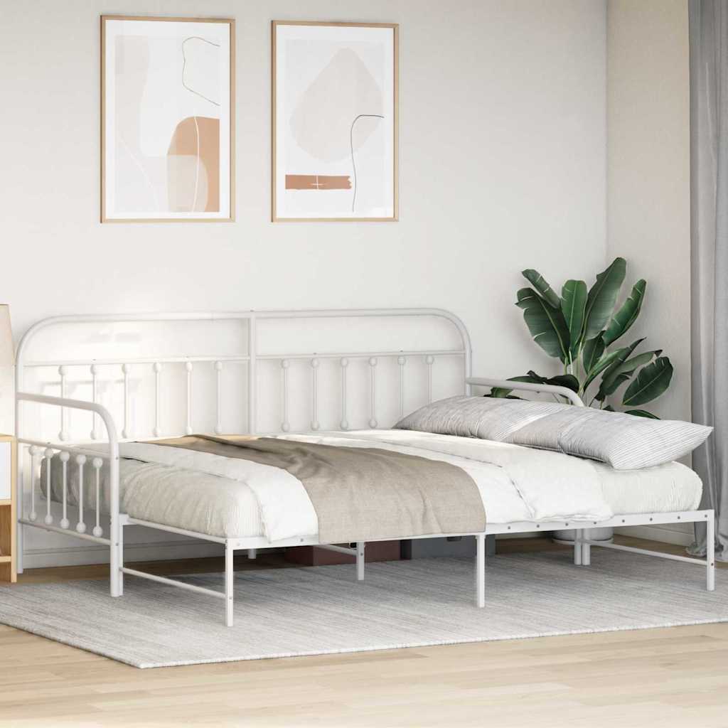 Dagsengramme Hvid 90 x 200 cm Pulverlakeret stål
