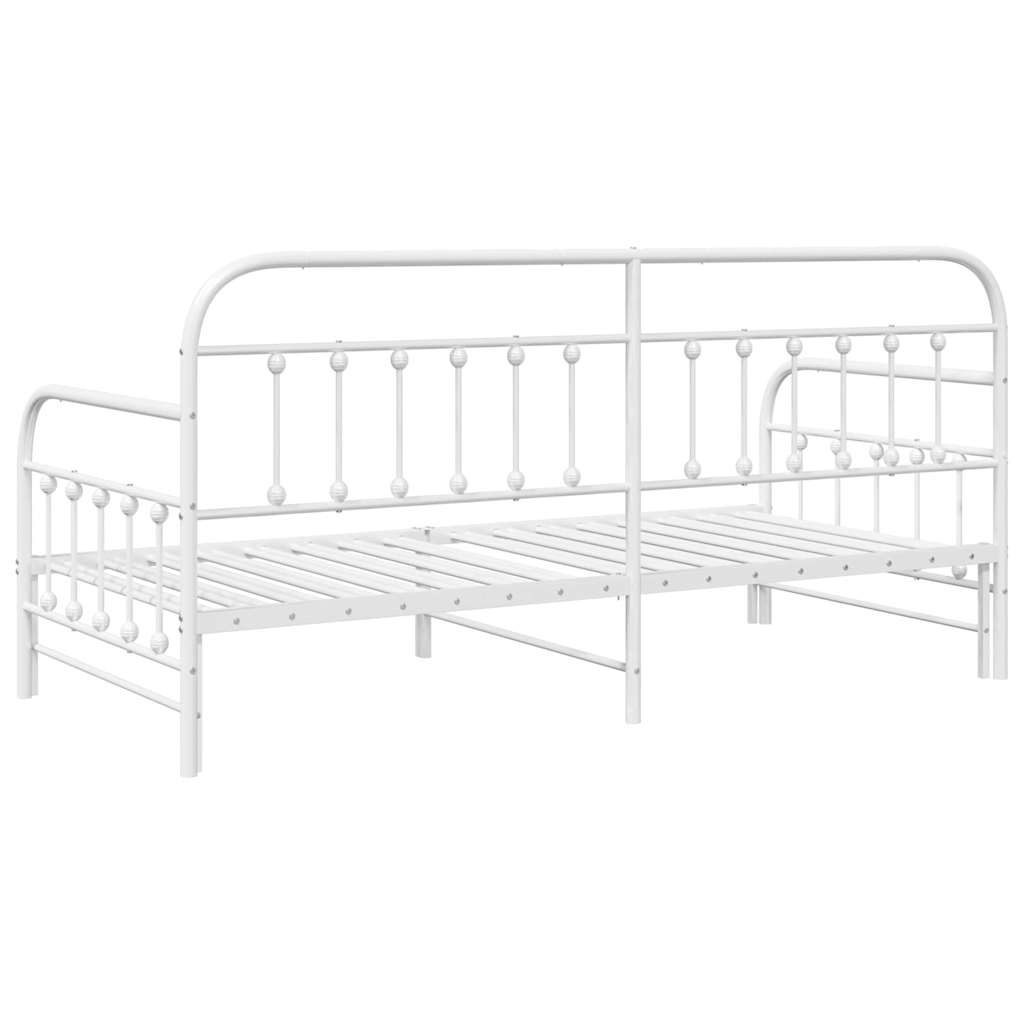 Dagsengramme Hvid 90 x 200 cm Pulverlakeret stål