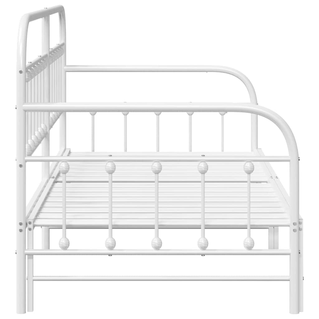Dagsengramme Hvid 90 x 200 cm Pulverlakeret stål