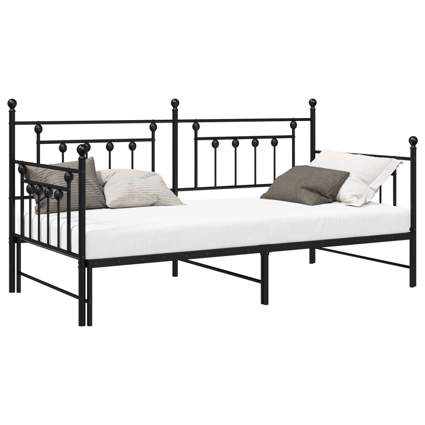 Dagsengramme Sort 90 x 190 cm Stål