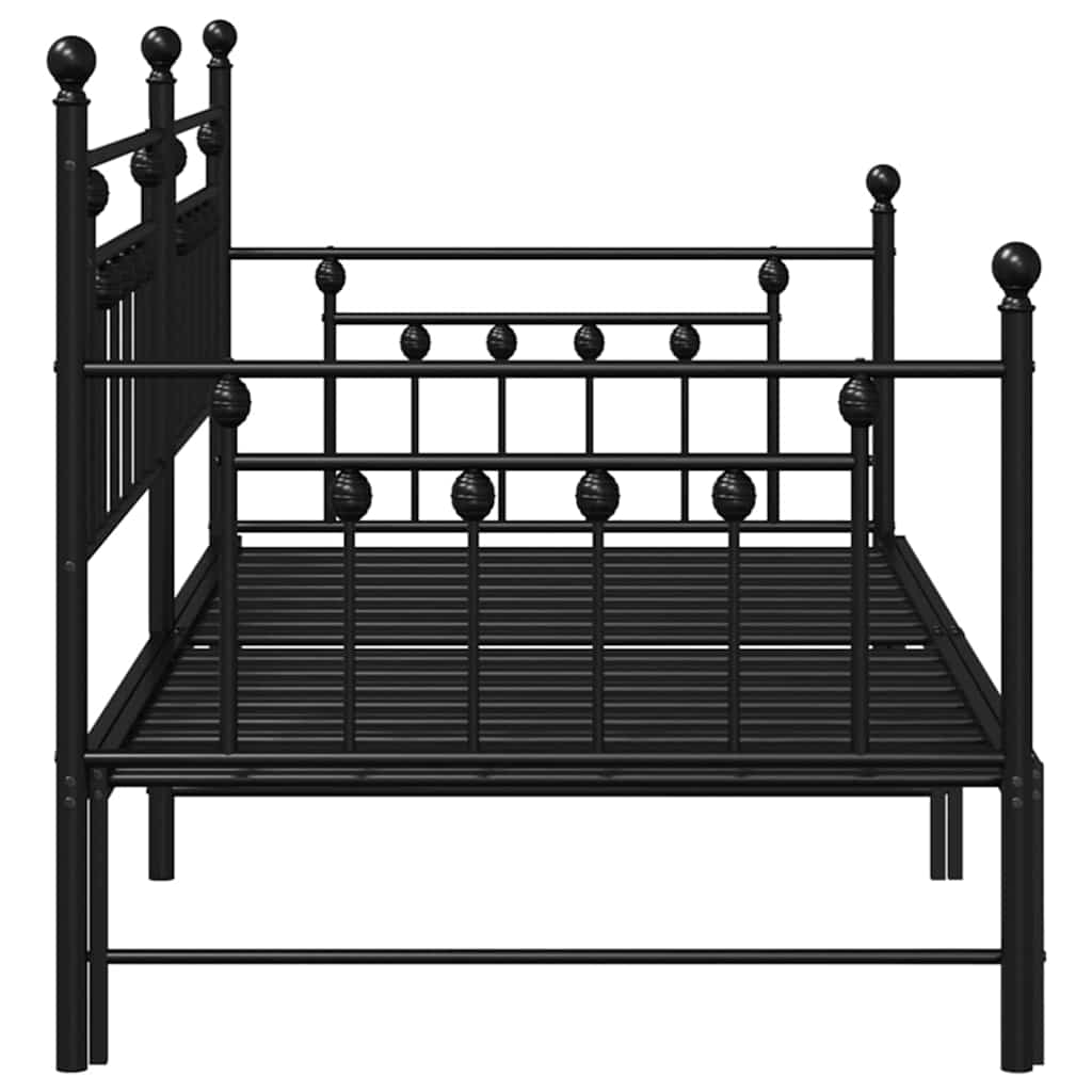 Dagsengramme Sort 90 x 190 cm Stål
