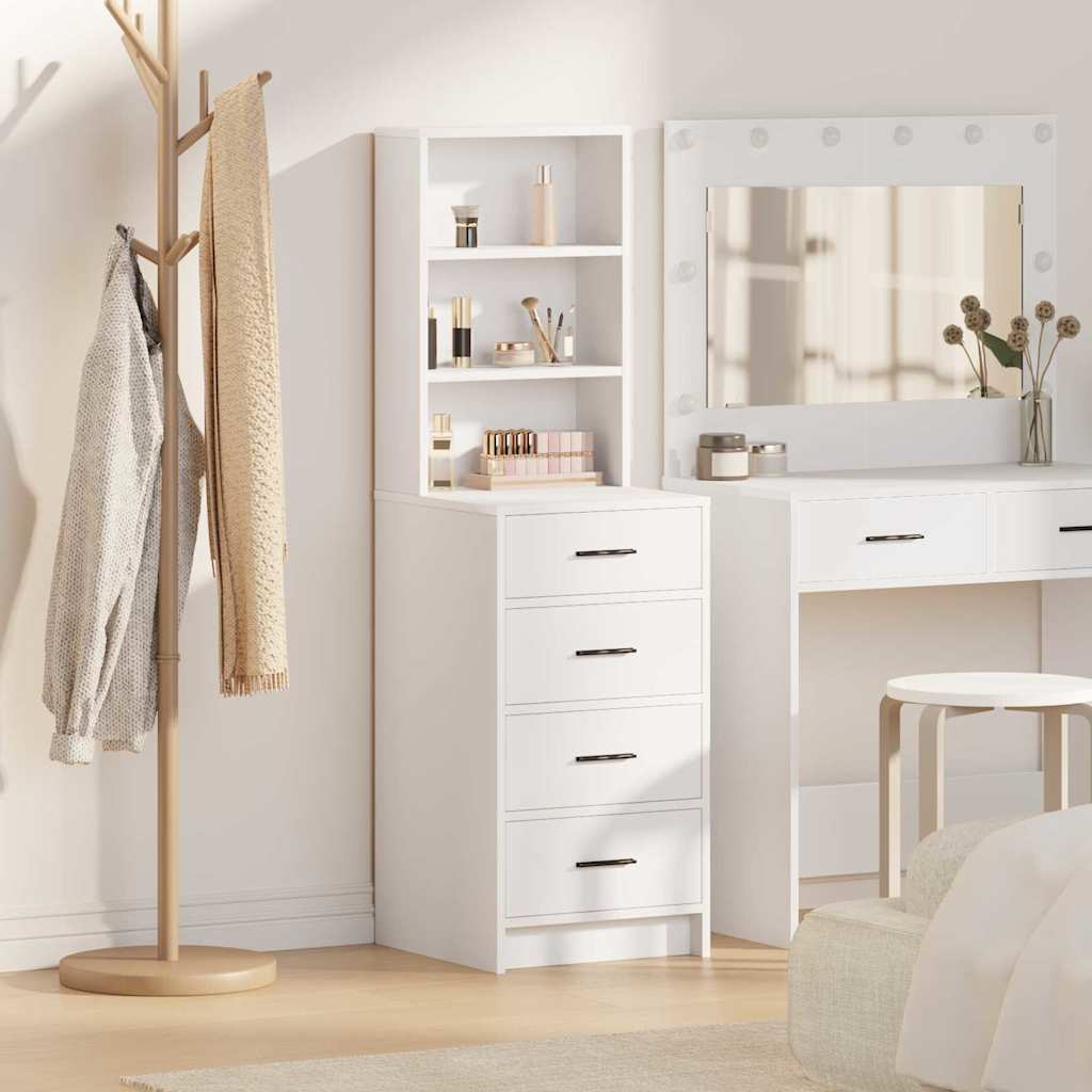 Highboard Hvid 40 x 41 x 135 cm Konstrueret træ