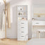 Highboard Hvid 40 x 41 x 135 cm Konstrueret træ