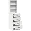 Highboard Hvid 40 x 41 x 135 cm Konstrueret træ