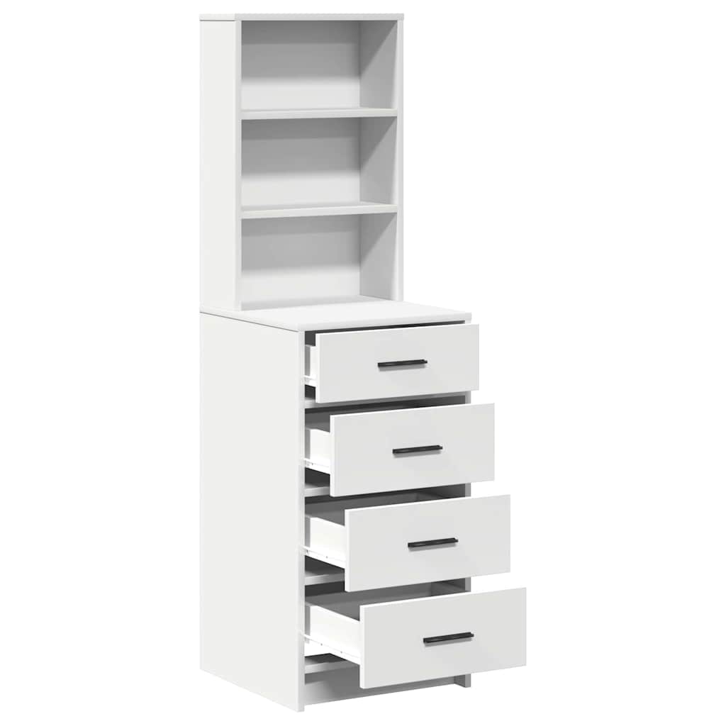Highboard Hvid 40 x 41 x 135 cm Konstrueret træ