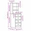 Highboard Hvid 40 x 41 x 135 cm Konstrueret træ