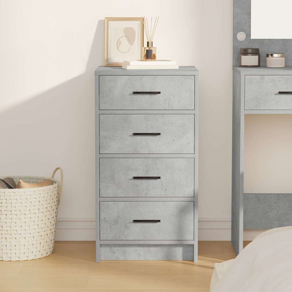 Sideboard Betongrå 40 x 41 x 75 cm Konstrueret træ