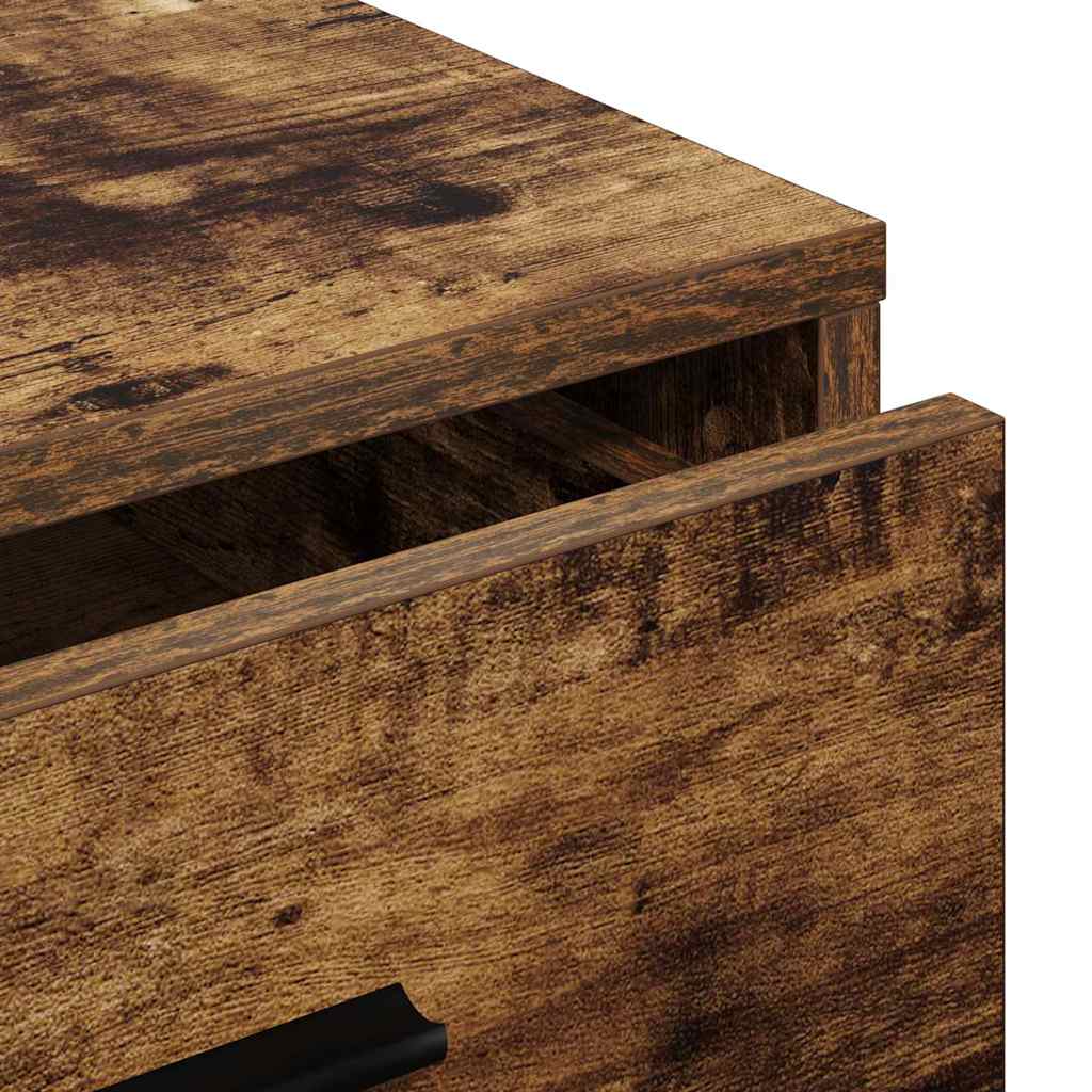 Sideboard med skuffe Røget eg 40 x 41 x 75 cm Konstrueret træ