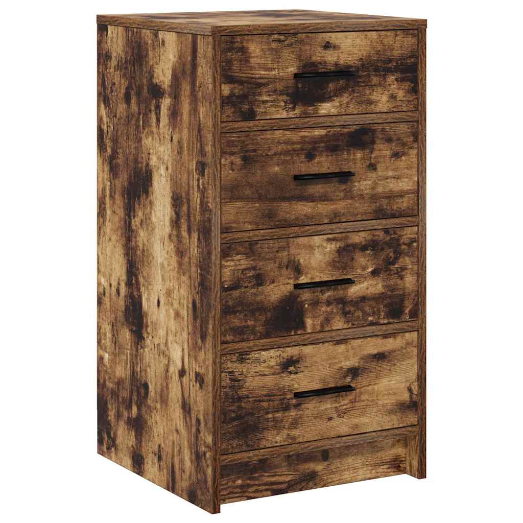 Sideboard med skuffe Røget eg 40 x 41 x 75 cm Konstrueret træ