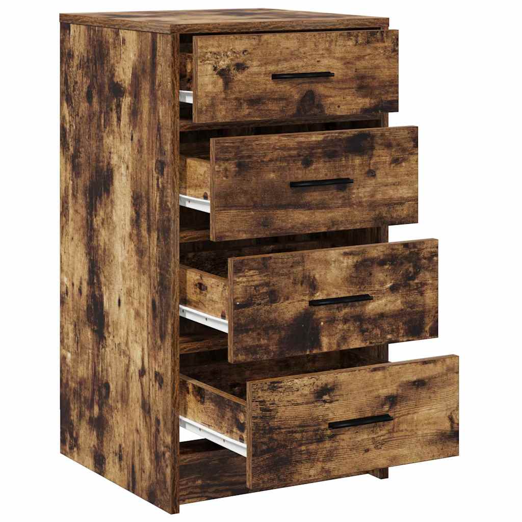 Sideboard med skuffe Røget eg 40 x 41 x 75 cm Konstrueret træ