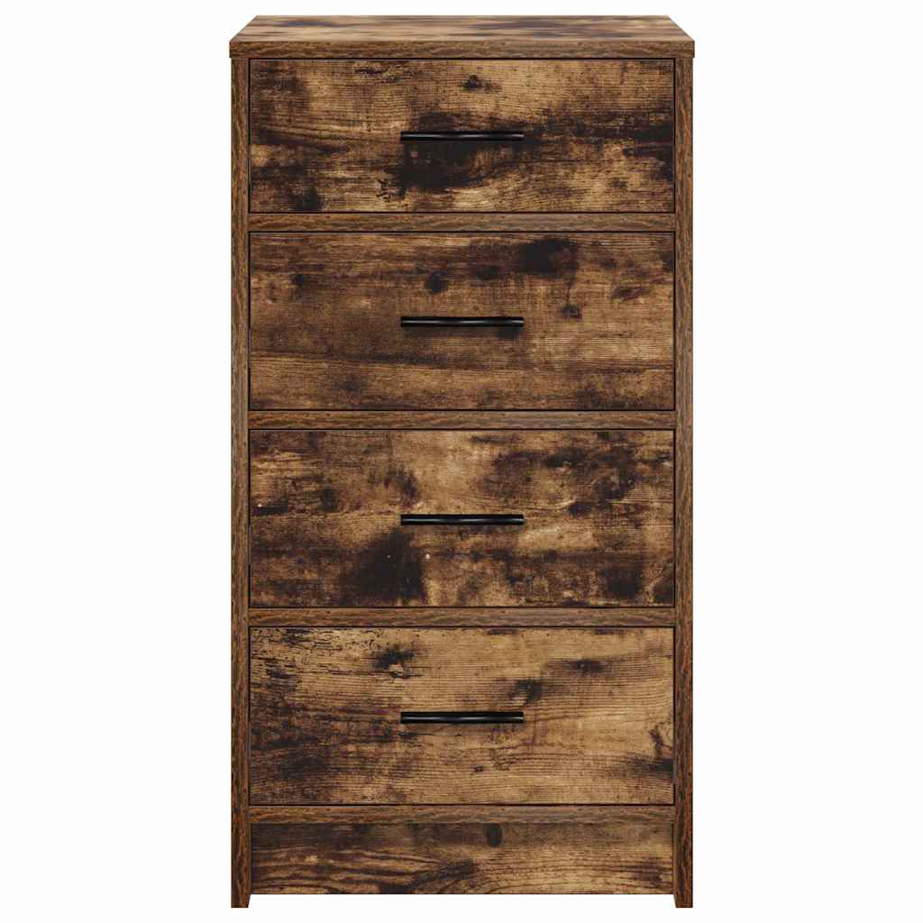 Sideboard med skuffe Røget eg 40 x 41 x 75 cm Konstrueret træ