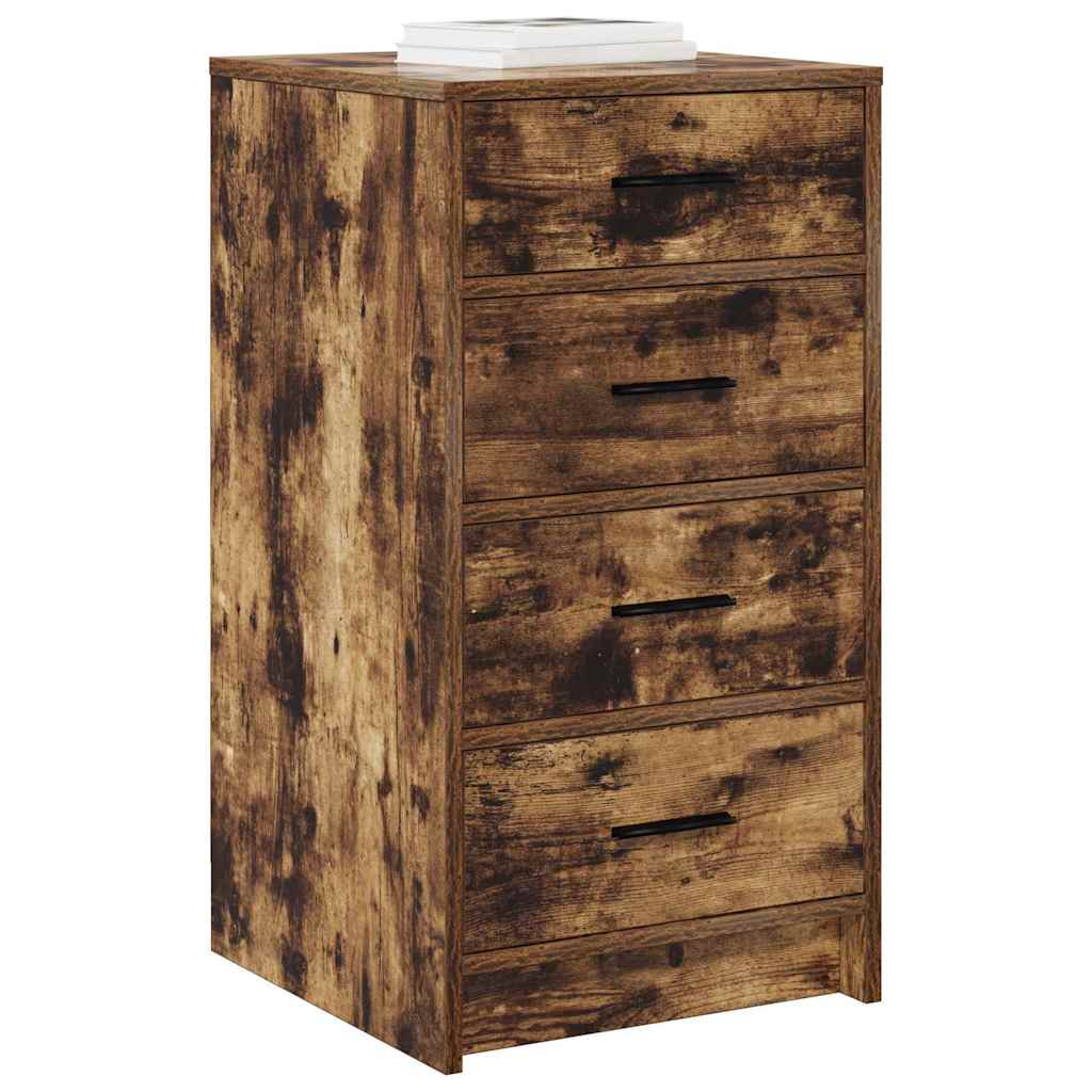 Sideboard med skuffe Røget eg 40 x 41 x 75 cm Konstrueret træ