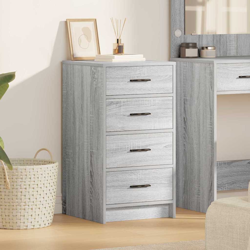 Sideboard Grå sonoma-eg 40 x 41 x 75 cm Konstrueret træ