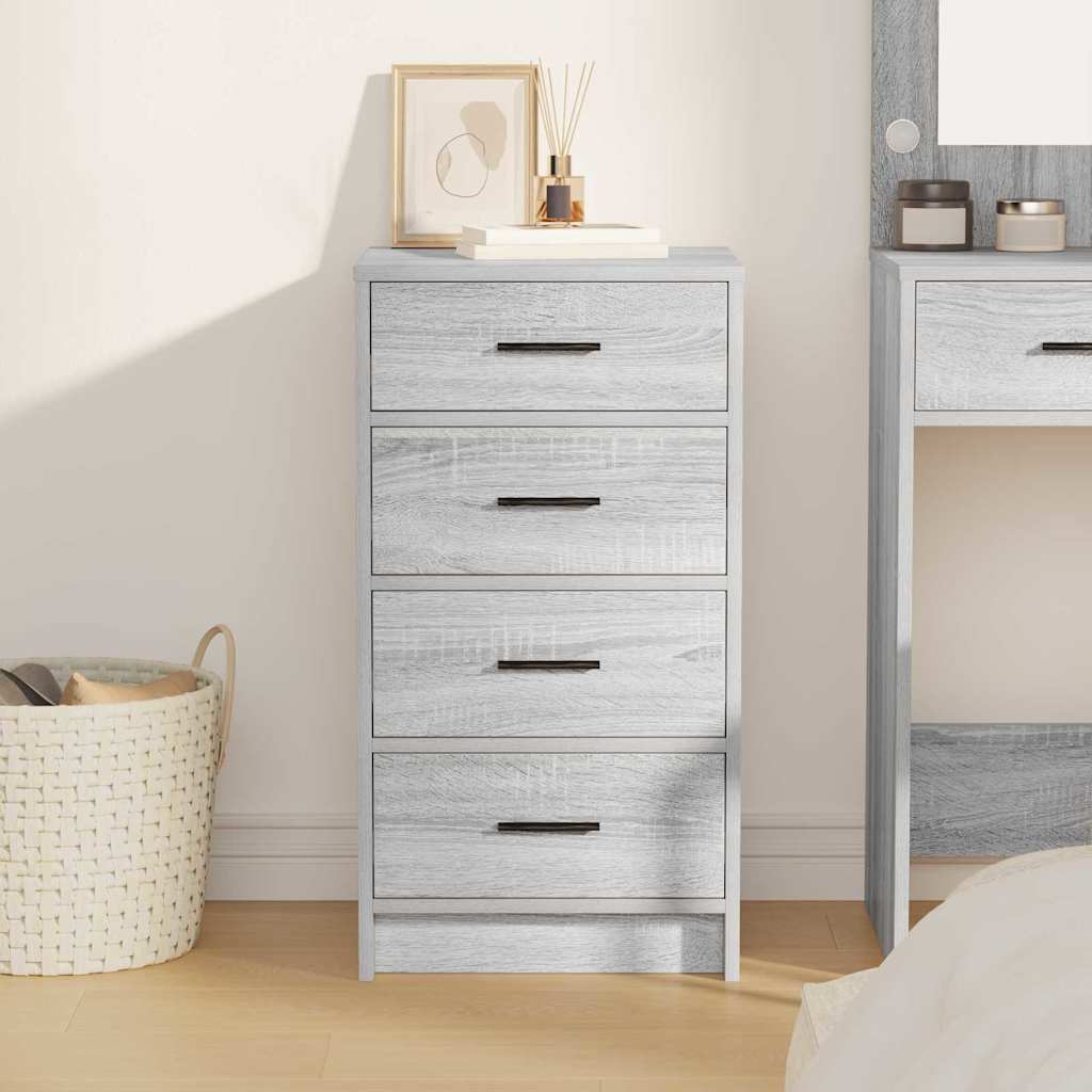 Sideboard Grå sonoma-eg 40 x 41 x 75 cm Konstrueret træ