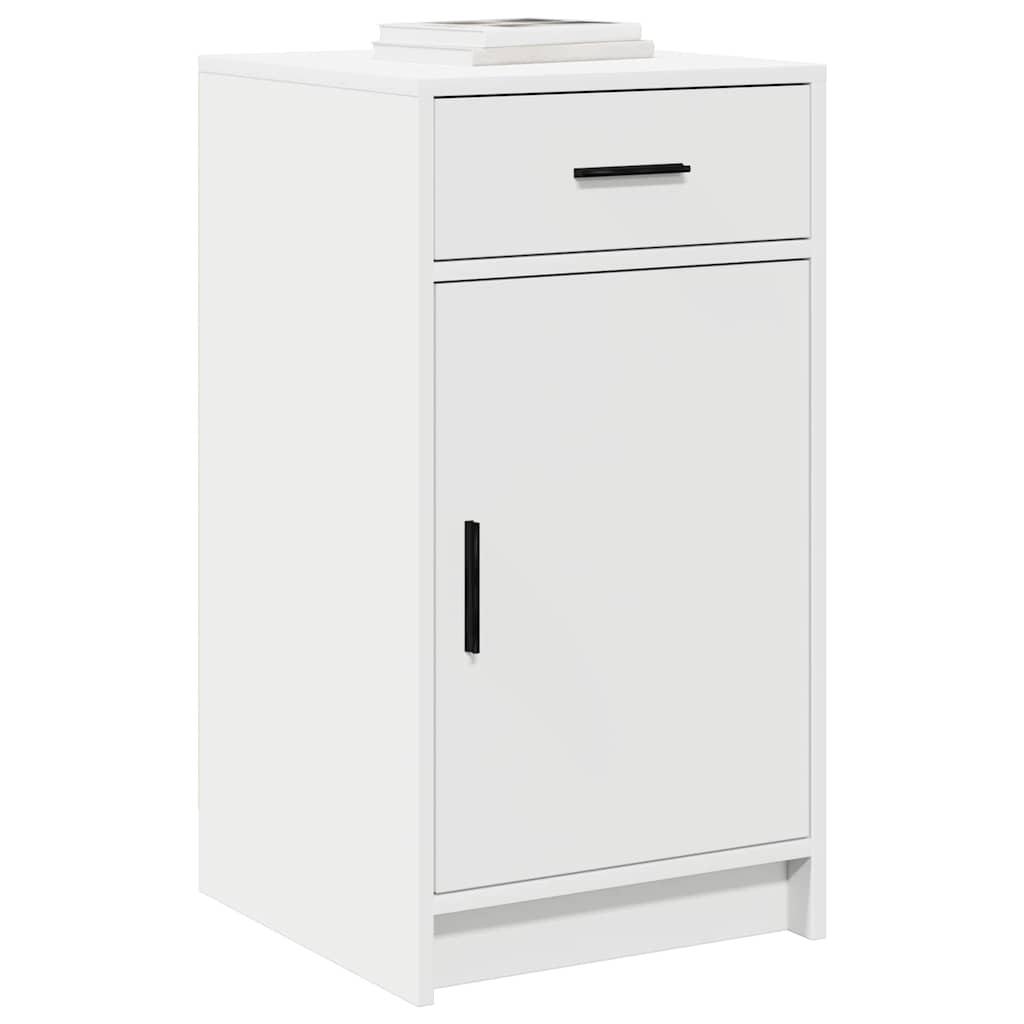 Sideboard med skuffe Hvid 40 x 40.5 x 75 cm Konstrueret træ