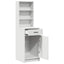 Highboard med skuffe Hvid 40 x 40,5 x 135 cm Konstrueret træ