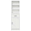 Highboard med skuffe Hvid 40 x 40,5 x 135 cm Konstrueret træ
