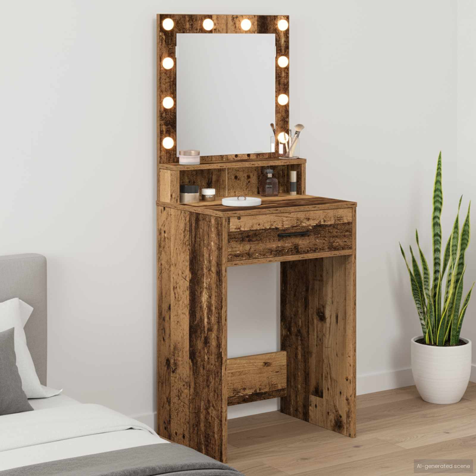 Klædeskab Gammelt træ 50 x 41 x 135 cm Konstrueret træ billede