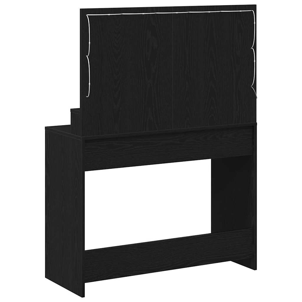 Klædeskab med hylde Sort eg 100 x 41 x 135 cm Konstrueret træ