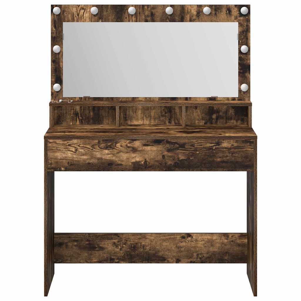 Klædeskab med hylde Røget eg 100 x 41 x 135 cm Konstrueret træ