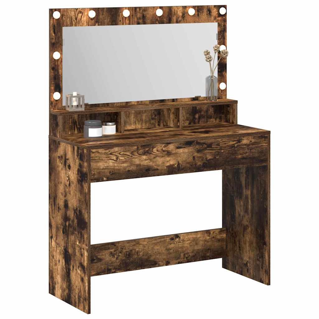 Klædeskab med hylde Røget eg 100 x 41 x 135 cm Konstrueret træ