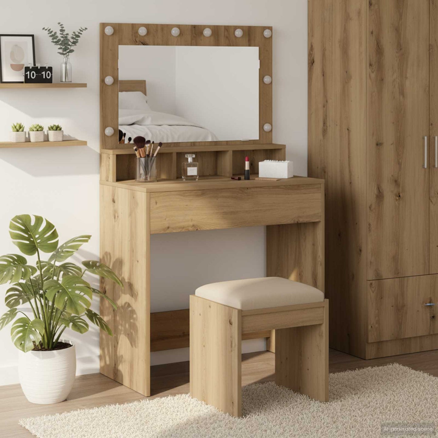 Klædeskab Artisan Egetræ 75,5 x 41 x 135 cm Konstrueret træ
