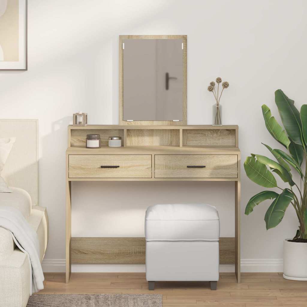 Klædeskab med hylde Sonoma eg 100 x 41 x 140 cm Konstrueret træ billede