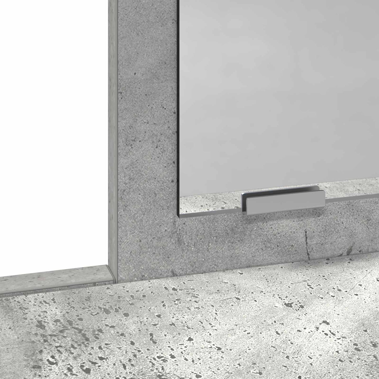 Klædeskab med hylde Beton Grå 100 x 41 x 140 cm Konstrueret træ