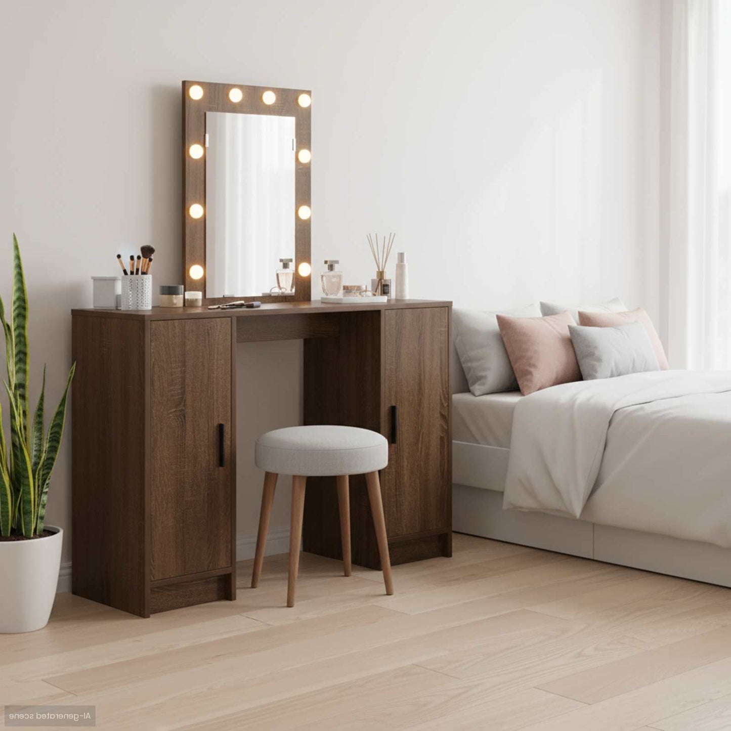 Klædeskab Brun 102 x 33 x 135 cm Konstrueret træ