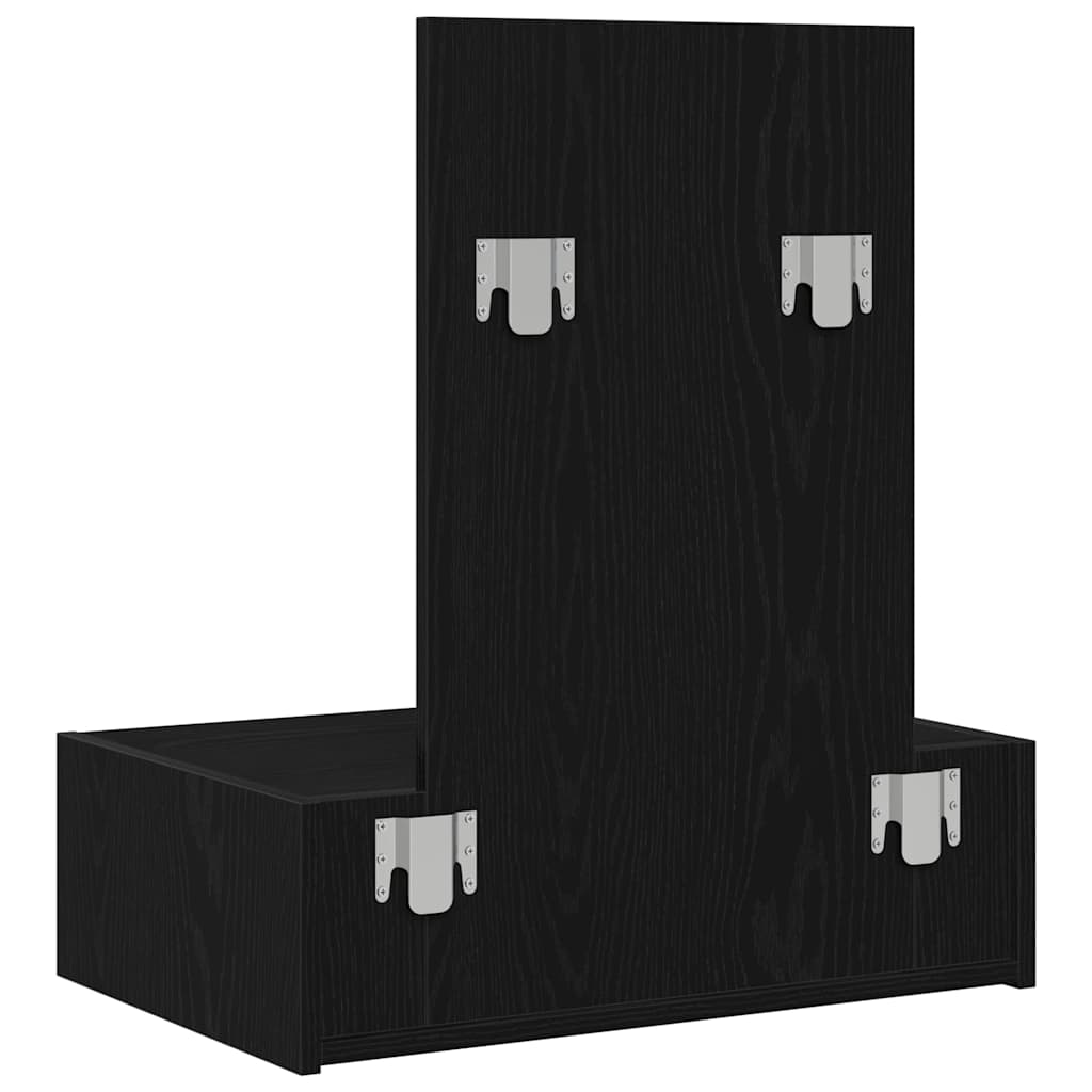 Klædeskab med skuffe Sort 60 x 40 x 70 cm Konstrueret træ