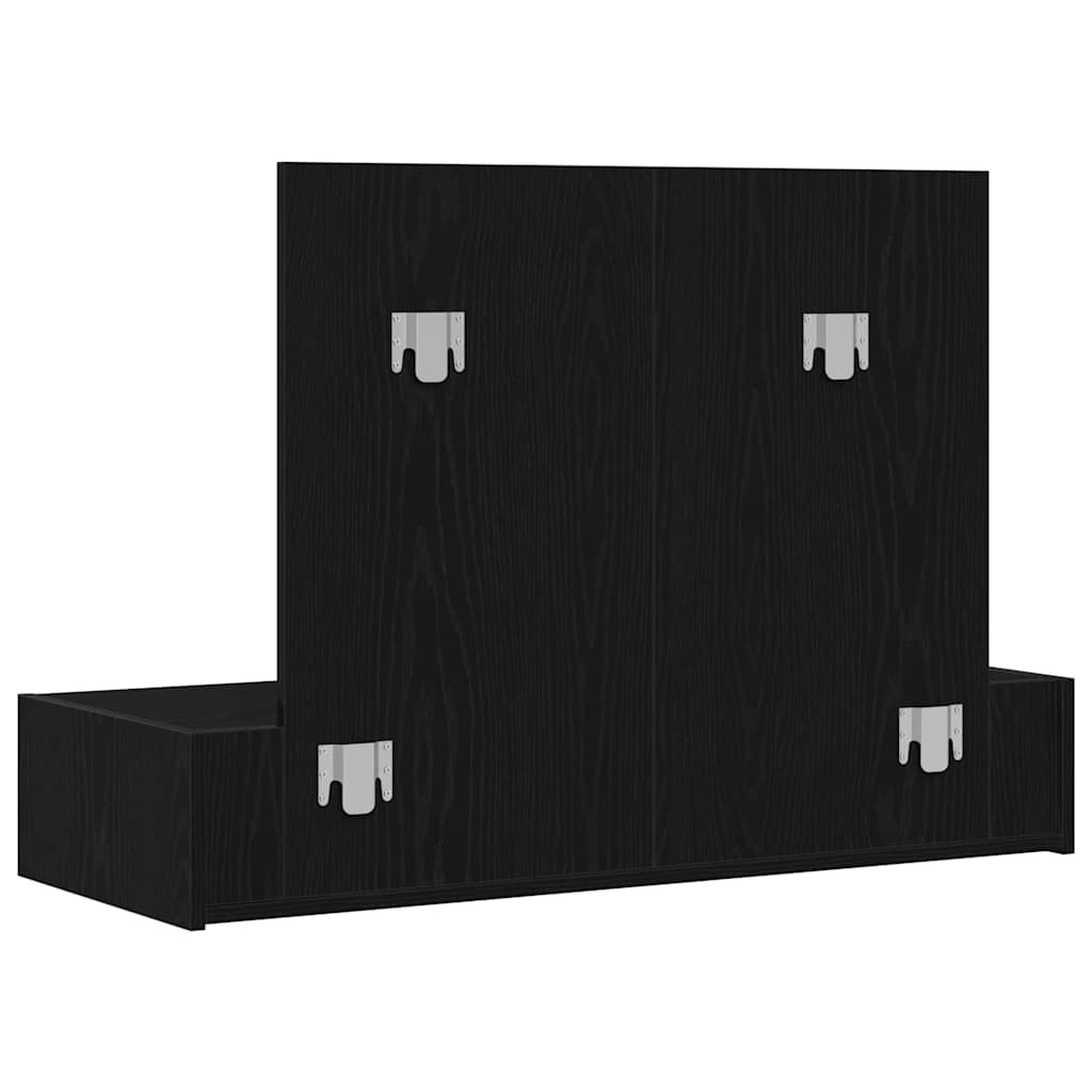 Klædeskab med skuffe Sort 100 x 40 x 70 cm Konstrueret træ