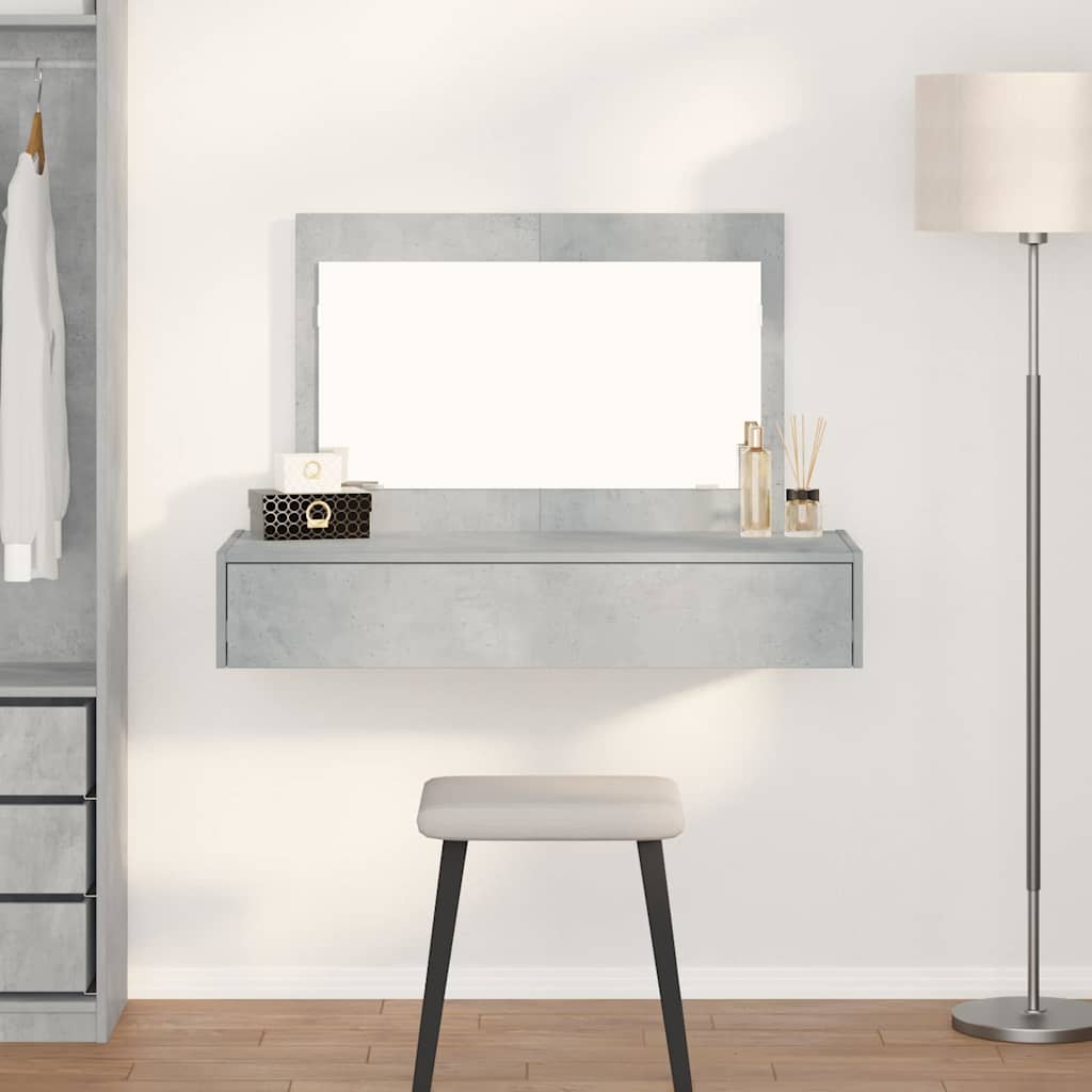 Klædeskab med skuffe Grå 100 x 40 x 70 cm Konstrueret træ billede