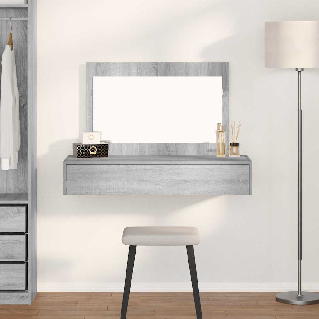 Klædeskab med skuffe Grå 100 x 40 x 70 cm Konstrueret træ