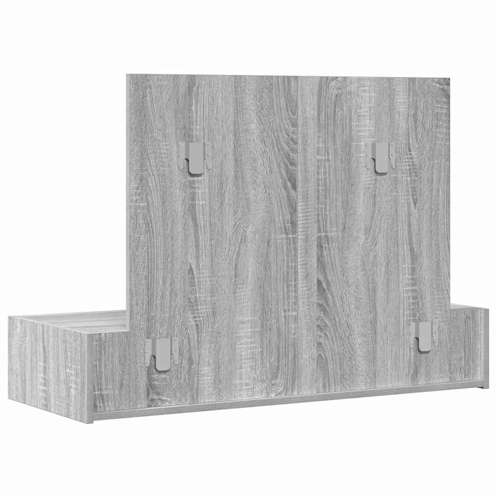 Klædeskab med skuffe Grå 100 x 40 x 70 cm Konstrueret træ