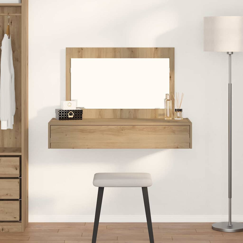 Klædeskab med skuffe Brun 100 x 40 x 70 cm Konstrueret træ billede