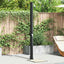 Udendørs Solbruser Sort 217 cm PVC og Aluminium