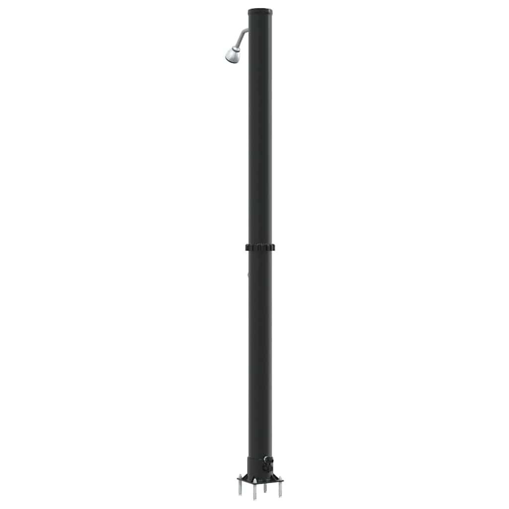 Udendørs Solbruser Sort 217 cm PVC og Aluminium