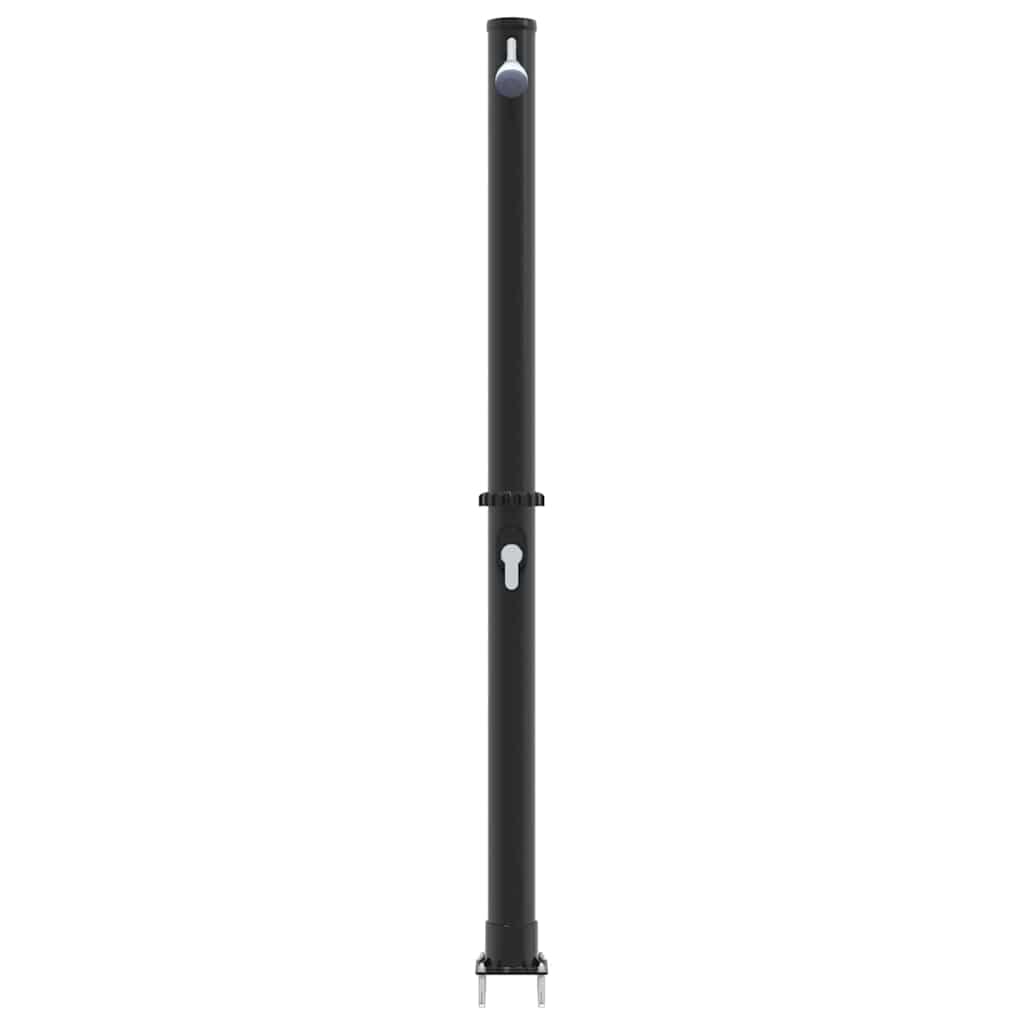 Udendørs Solbruser Sort 217 cm PVC og Aluminium