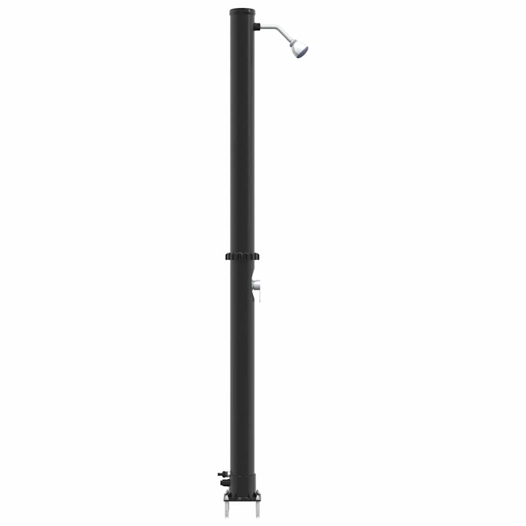 Udendørs Solbruser Sort 217 cm PVC og Aluminium