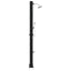 Udendørs Solbruser Sort 217 cm PVC og Aluminium