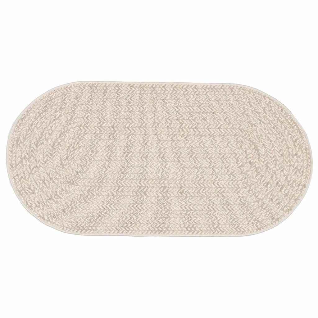 Tæppe ZIZUR Cremefarvet 150 x 80 cm Polypropylen