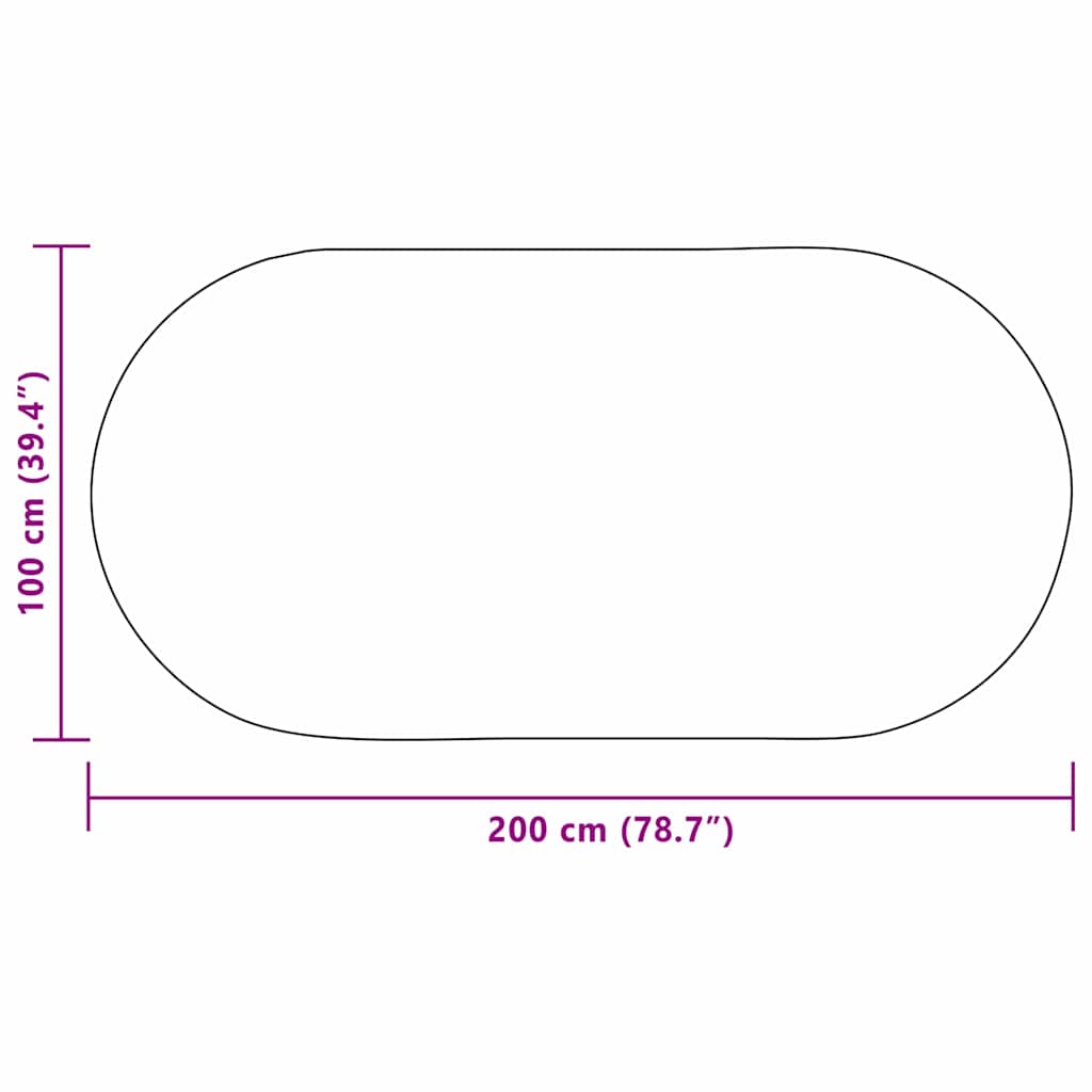 Tæppe ZIZUR Cremefarvet 200 x 100 cm Polypropylen