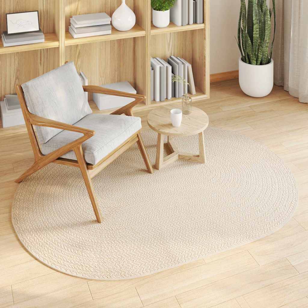 Tæppe ZIZUR Cremefarvet 170 x 120 cm Polypropylen
