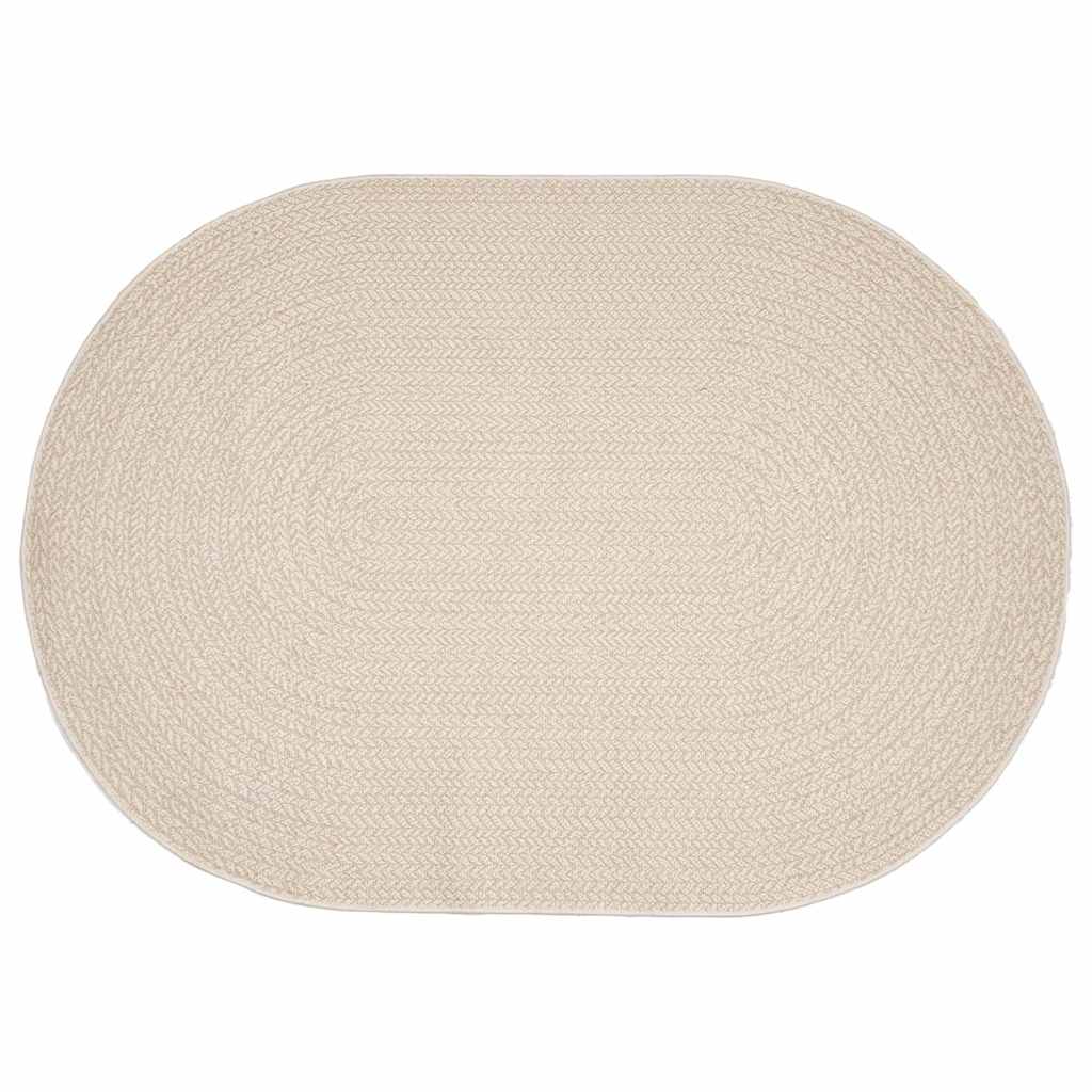 Tæppe ZIZUR Cremefarvet 170 x 120 cm Polypropylen