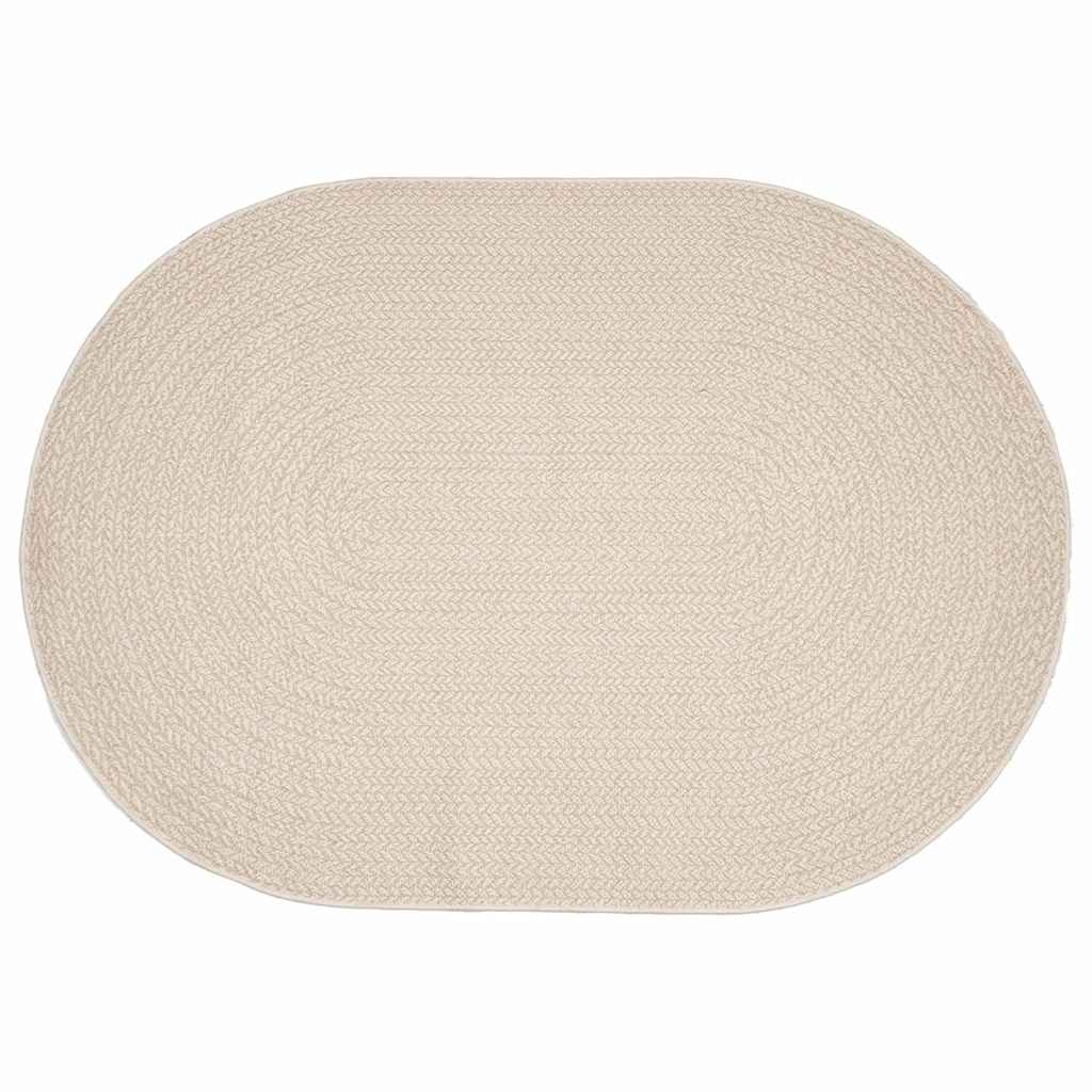 Tæppe ZIZUR Cremefarvet 200 x 140 cm Polypropylen