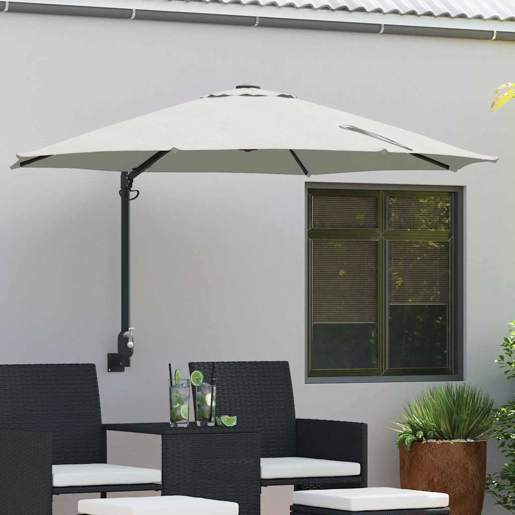 Havesol 248 x 248 x 148 cm Polyester og Stål Sandfarvet