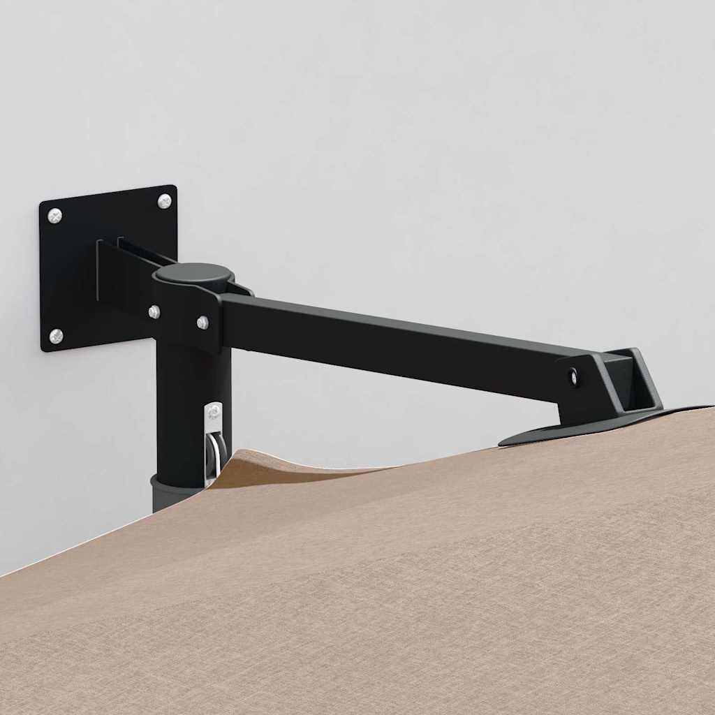 Havesol 248 x 248 x 148 cm Polyester og Stål Gråbrun