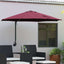 Havesol Bordeaux Rød 248 x 248 x 148 cm Polyester og Stål